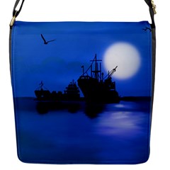 Open Sea Flap Messenger Bag (s) by Valentinaart