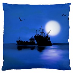 Open Sea Standard Flano Cushion Case (one Side) by Valentinaart