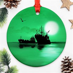 Open Sea Ornament (round) by Valentinaart