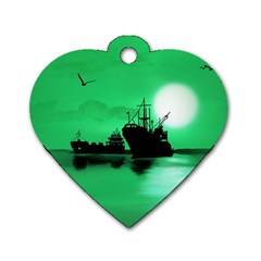 Open Sea Dog Tag Heart (one Side) by Valentinaart