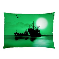 Open Sea Pillow Case by Valentinaart