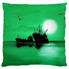 Open Sea Standard Flano Cushion Case (one Side) by Valentinaart