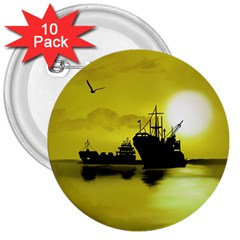 Open Sea 3  Buttons (10 Pack)  by Valentinaart