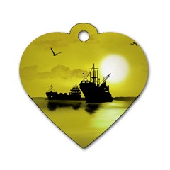 Open Sea Dog Tag Heart (one Side) by Valentinaart