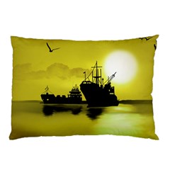 Open Sea Pillow Case by Valentinaart