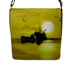 Open Sea Flap Messenger Bag (l)  by Valentinaart