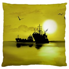 Open Sea Standard Flano Cushion Case (two Sides) by Valentinaart