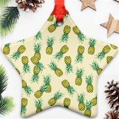 Pineapples Pattern Ornament (star) by Valentinaart