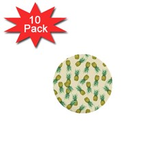 Pineapples Pattern 1  Mini Buttons (10 Pack)  by Valentinaart