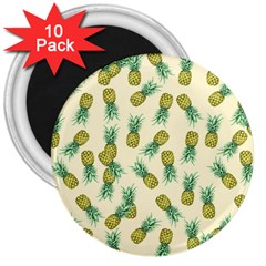 Pineapples Pattern 3  Magnets (10 Pack)  by Valentinaart