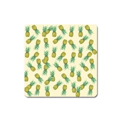 Pineapples Pattern Square Magnet by Valentinaart