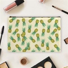 Pineapples Pattern Cosmetic Bag (large)  by Valentinaart