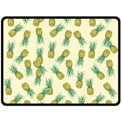 Pineapples Pattern Double Sided Fleece Blanket (large)  by Valentinaart