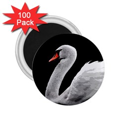 Swan 2 25  Magnets (100 Pack)  by Valentinaart