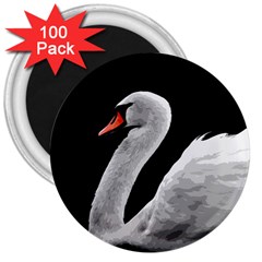 Swan 3  Magnets (100 Pack) by Valentinaart