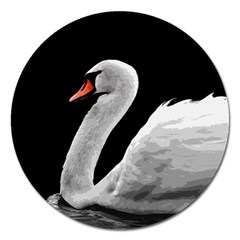 Swan Magnet 5  (round) by Valentinaart