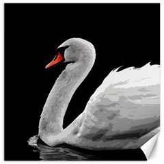 Swan Canvas 16  X 16   by Valentinaart