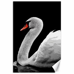 Swan Canvas 24  X 36  by Valentinaart