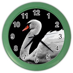 Swan Color Wall Clocks by Valentinaart