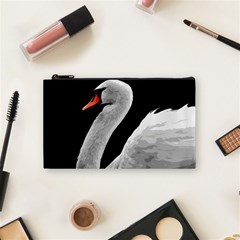 Swan Cosmetic Bag (small)  by Valentinaart