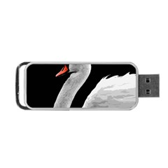 Swan Portable Usb Flash (one Side) by Valentinaart