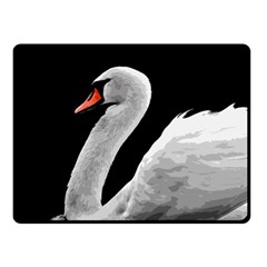 Swan Double Sided Fleece Blanket (small)  by Valentinaart