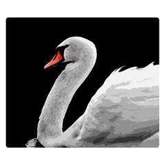 Swan Double Sided Flano Blanket (small)  by Valentinaart