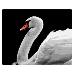 Swan Double Sided Flano Blanket (medium)  by Valentinaart