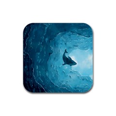 Shark Rubber Square Coaster (4 Pack)  by Valentinaart