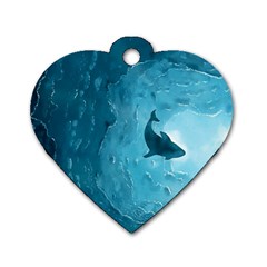 Shark Dog Tag Heart (one Side) by Valentinaart