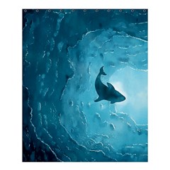 Shark Shower Curtain 60  X 72  (medium)  by Valentinaart