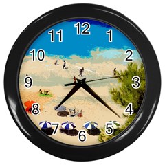 Beach Wall Clocks (black) by Valentinaart