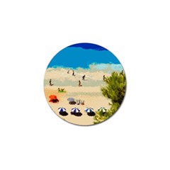 Beach Golf Ball Marker by Valentinaart