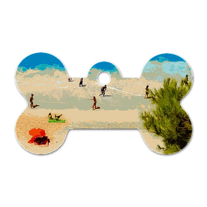 Beach Dog Tag Bone (Two Sides)