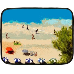 Beach Fleece Blanket (mini) by Valentinaart