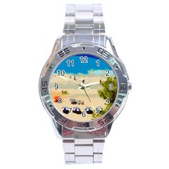 Beach Stainless Steel Analogue Watch by Valentinaart