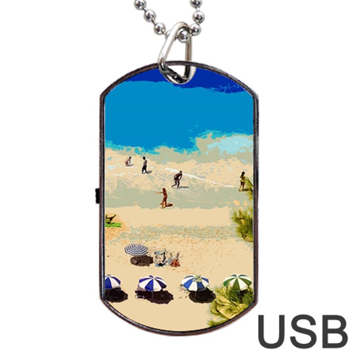 Beach Dog Tag USB Flash (One Side)