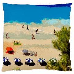 Beach Large Cushion Case (one Side) by Valentinaart