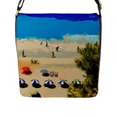 Beach Flap Messenger Bag (l)  by Valentinaart