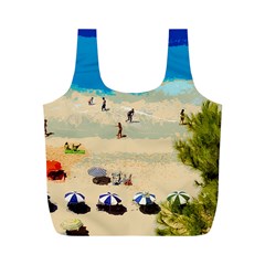 Beach Full Print Recycle Bags (m)  by Valentinaart