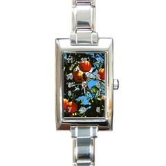 Orange Tree Rectangle Italian Charm Watch by Valentinaart