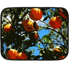 Orange Tree Fleece Blanket (mini) by Valentinaart