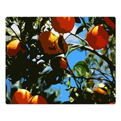 Orange Tree Double Sided Flano Blanket (large)  by Valentinaart