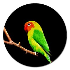 Parrot  Magnet 5  (round) by Valentinaart