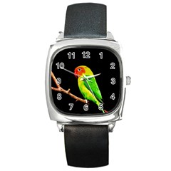 Parrot  Square Metal Watch by Valentinaart