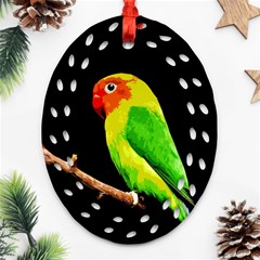 Parrot  Oval Filigree Ornament (two Sides) by Valentinaart