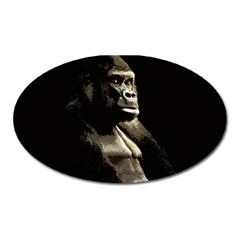 Gorilla  Oval Magnet by Valentinaart