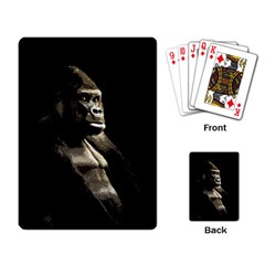 Gorilla  Playing Card by Valentinaart