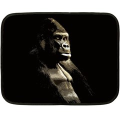 Gorilla  Fleece Blanket (mini) by Valentinaart