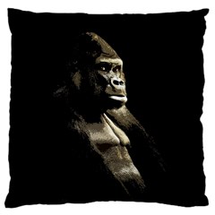 Gorilla  Large Cushion Case (one Side) by Valentinaart